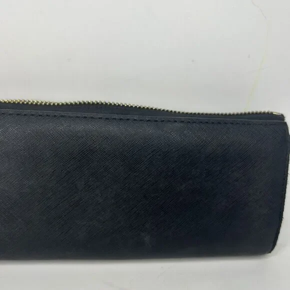 Michael Kors Black Saffiano Leather Jet Set Zip Wallet - Picture 5 of 8